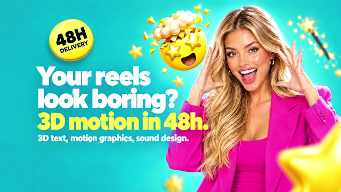edit 3d motion graphics reels with vfx for instagram and tiktok