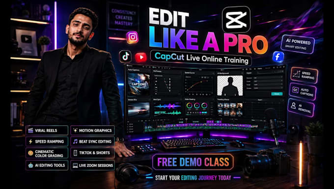 teach capcut pro video editing via zoom