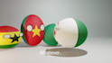 do a 3d country balls animation