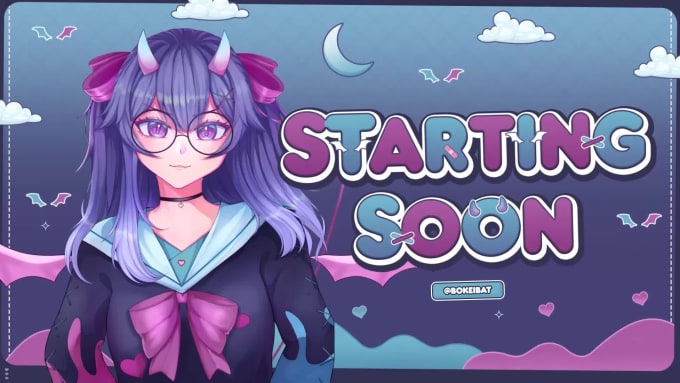 Design anime vtuber twitch or  stream overlay by Pradaestr