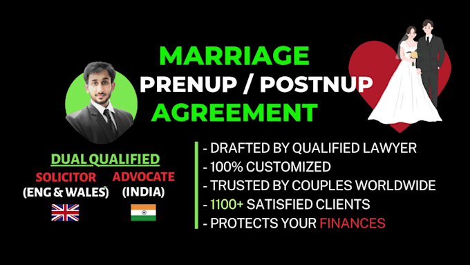prepare your prenup, postnup, or settlement agreement