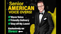 be your mature american senior citizen old man voice over