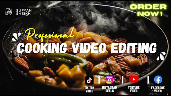 edit awesome cooking and recipe videos for youtube and reels
