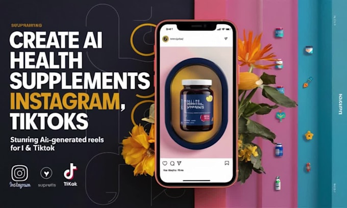 create ai health supplements instagram reels, tiktoks,