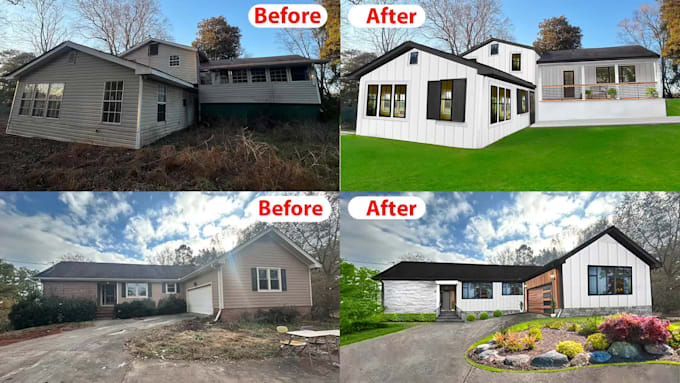 change house or wall color, facade paint modernize house exterior