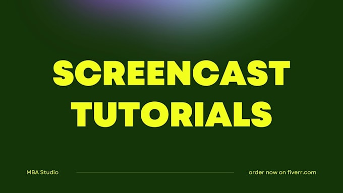 record, edit, and voice over your screencast or tutorial video