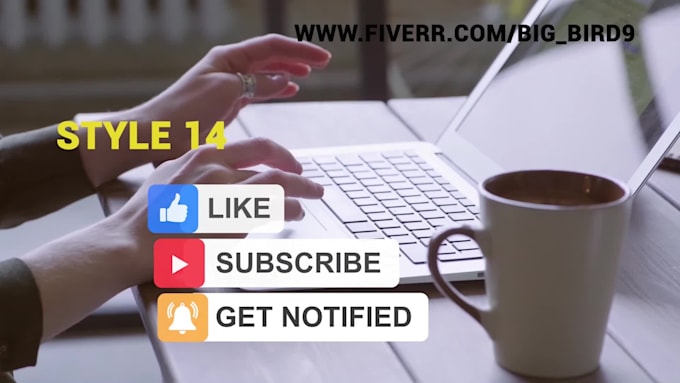 make modern youtube subscribe and bell animation