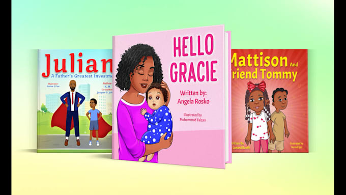 create children illustrations and children book cover