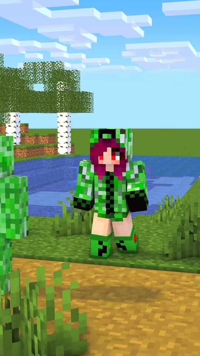 create minecraft 3d animation