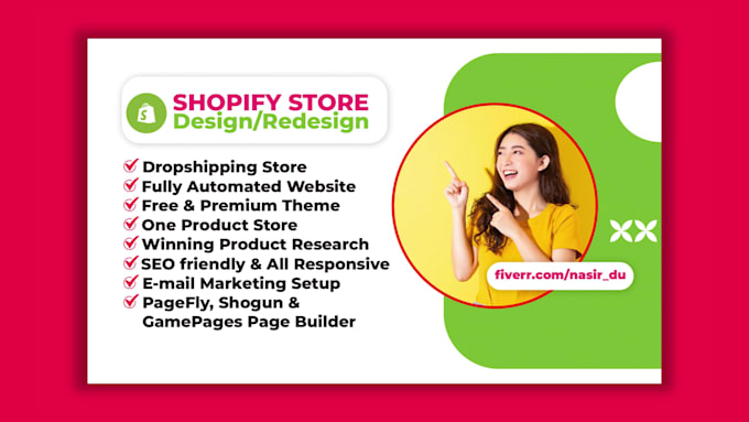 create shopify store, shopify website and dropshipping store