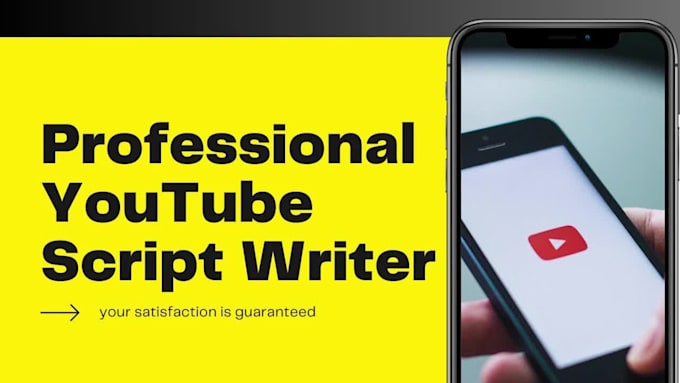 be your professional youtube video script writer