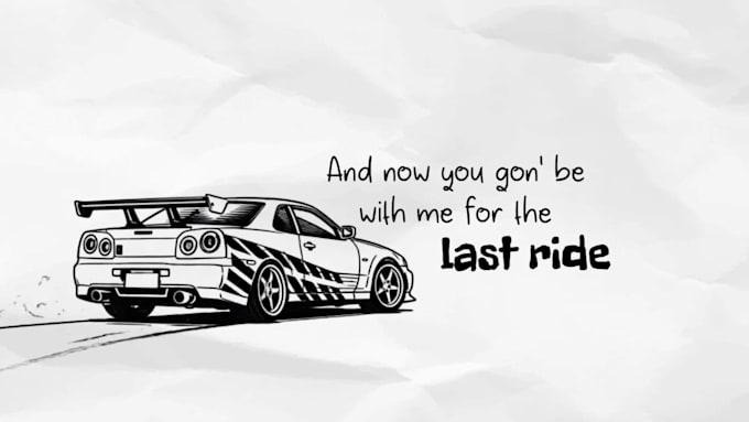 create a cinematic hand drawn lyric video for your song
