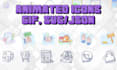 do icon animation GIF animation for your  website and app