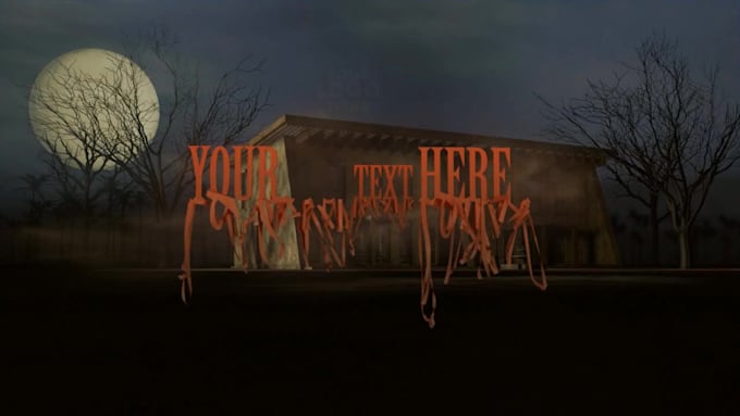 customize scary halloween intro video