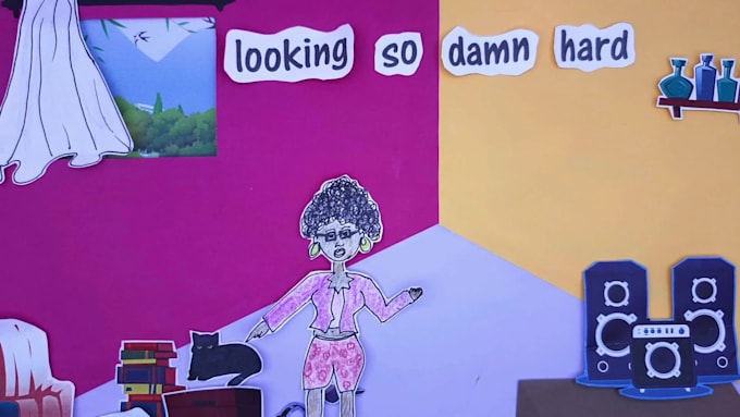 create unique stop motion lyric video