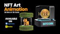 create 3d box nft crypto art card coin animation with your nft business