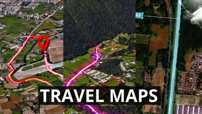 Do a 3d travel route map animation with google earth studio by  Aladdin4design | Fiverr