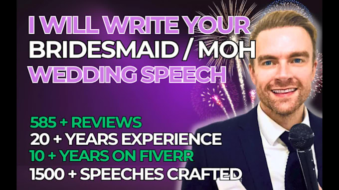 write a wonderful maid of honor or bridesmaid moh wedding speech