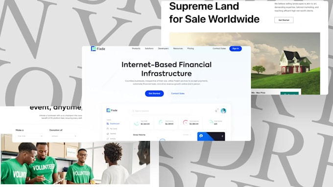 figma landing page ui design, website mockup and figma website design