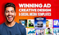 design creative social media posts, facebook ads design, social media templates