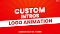 create custom minimalistic logo animation and youtube intro