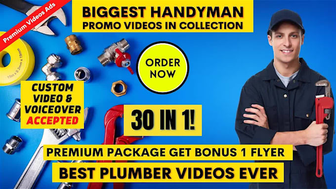 do handyman or handyman service or plumber service video