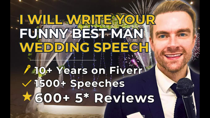 write your funny best man wedding speech and wow the wedding