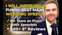 write your funny best man wedding speech and wow the wedding