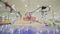 create 3d industrial animation robotic modular construction factory video