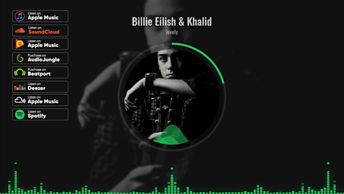 create unique music visualizer or audio spectrum for your song or music