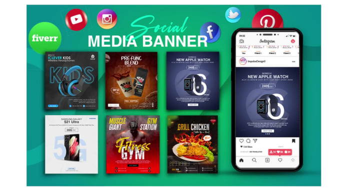 Create social media posts, banner design and banner ads for your ...