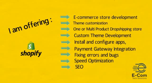design shopify store or redesign shopify theme, shopify website development