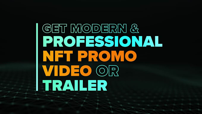 create dynamic nft drop or professional promo video