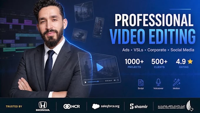 produce professional marketing videos, ads, reels and vsls