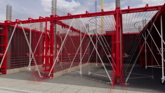 create 4d bim construction sequence and site logistics animation