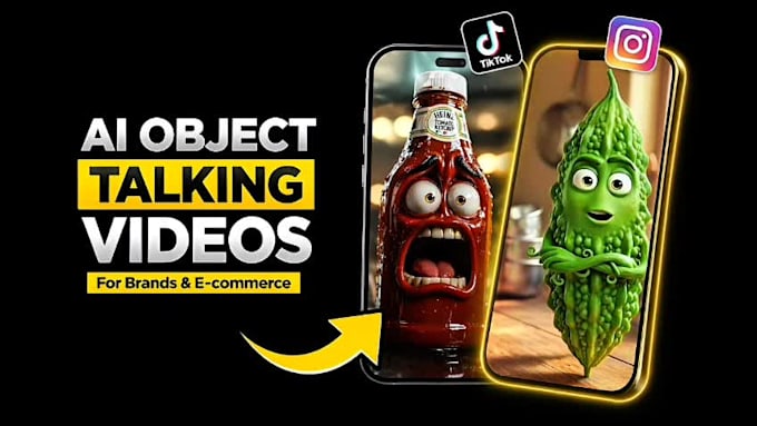 create ai object talking videos, ai fruit talking and ai food videos