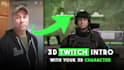 make 3d twitch animation intro with your 3d character