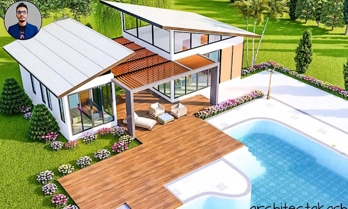 3d exterior, garden, landscape design walkthrough animation