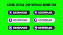 create loop animated social media banner for streaming