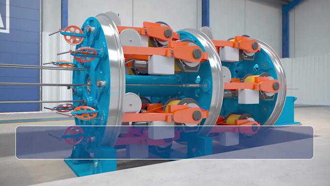create professional 3d industrial machinery and engineering animation, 3d cad