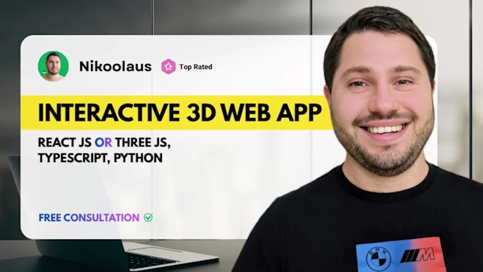 create interactive ai 3d website or web app with animations and modern UI UX