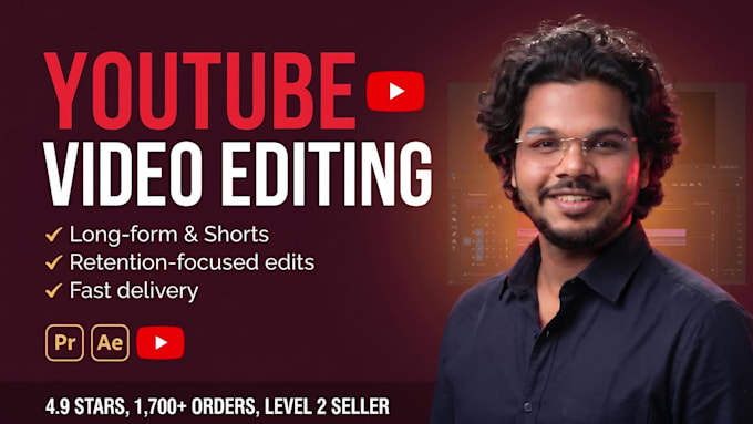 do professional youtube video editing for your channel