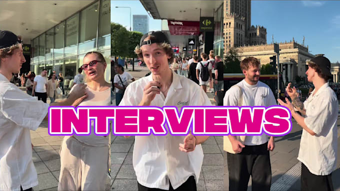 film a street interview for you