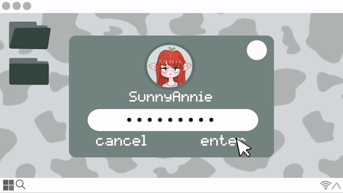create an intro and outro with aesthetic cute computer style