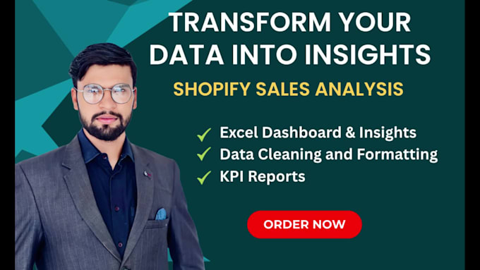 do shopify sales analysis, excel ecommerce dashboard and KPI report