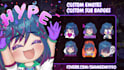 make cool cute anime twitch and discord emotes