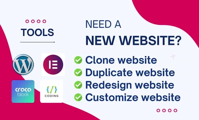 clone or redesign wordpress website with elementor pro page builder