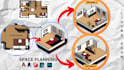 design 2d,3d space planning for your home, office to maximize space utilization