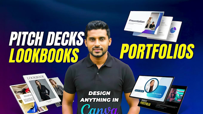 design a professional investor pitch deck or canva presentation