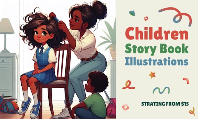 draw children book illustration and book cover